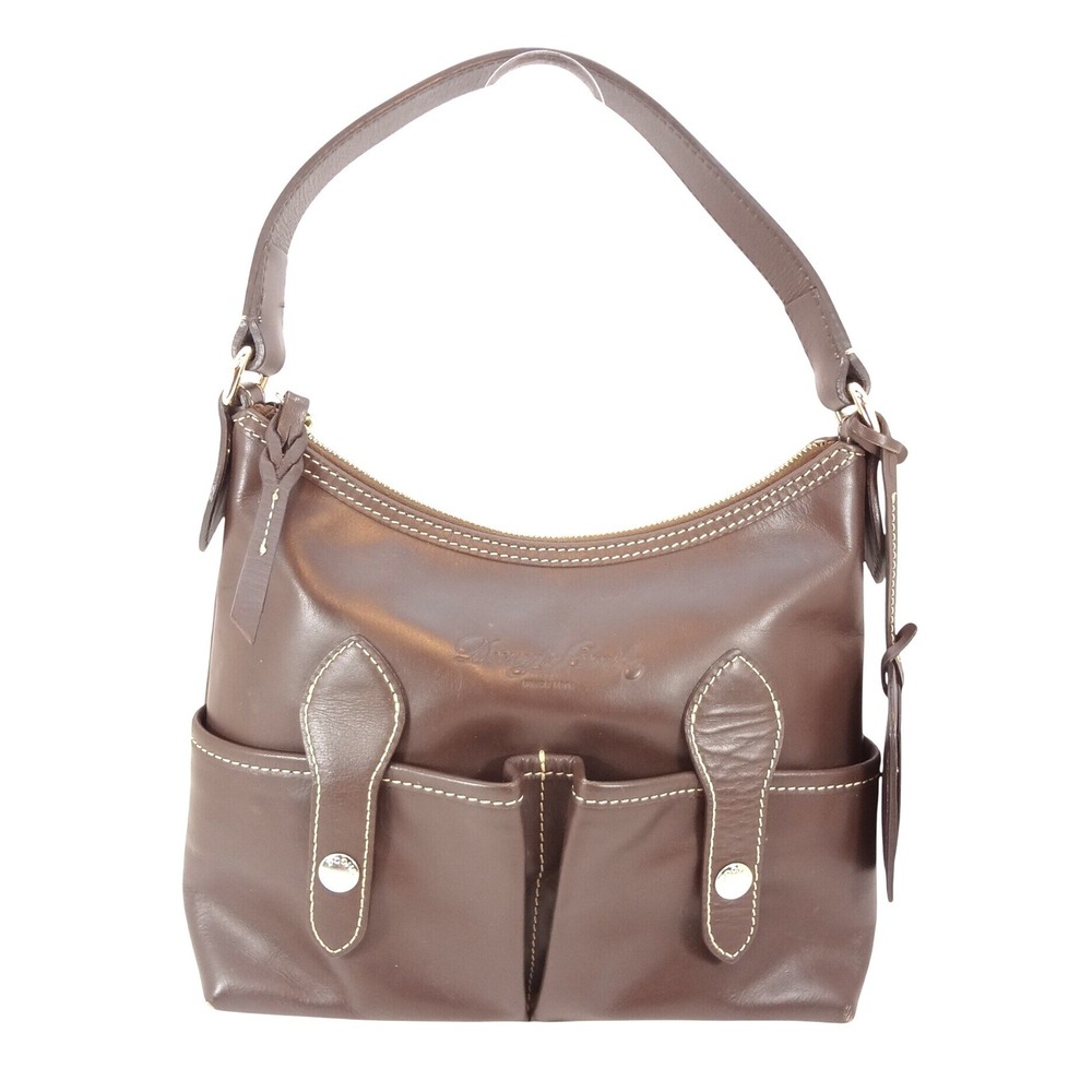 Dooney & Bourke Florentine Leather Small Lucy Shoulder Bag Medium Chestnut